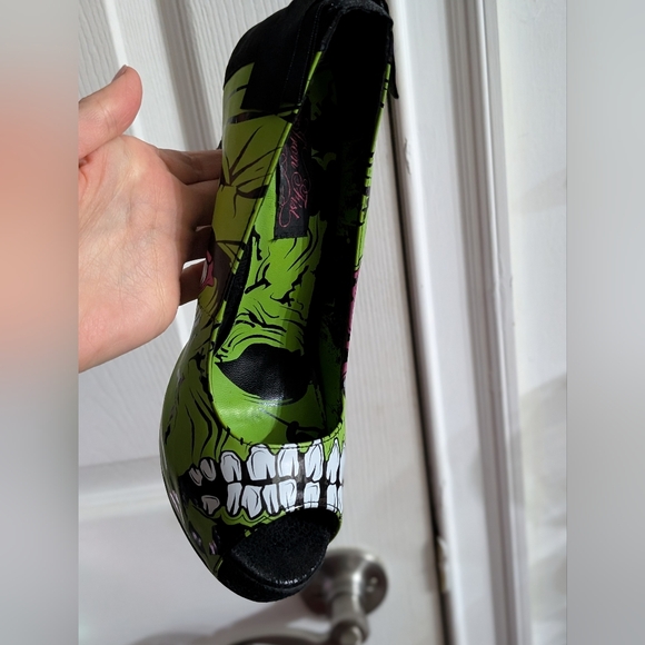 Iron First Zombie Stomper Design Peep Toe Heels 38 Limited Edition - Picture 2 of 4
